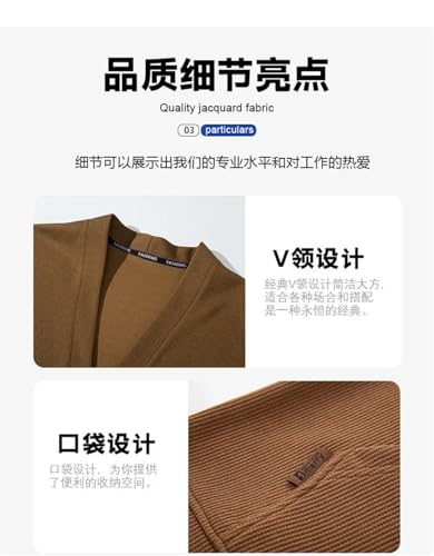 Men Sweater Cardigan Knitted Tops Solid Color Long Sleeve Sweaters Big Size Clothing2