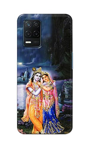 Image of Printed Hard Back Cover Case for Realme 9 5G Back Cover (Radha Krishna) -1803