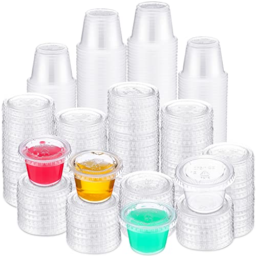 Macarrie 2000 pcs 1oz Condiment Cups with Lids