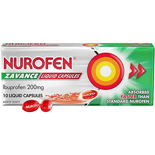 Nurofen Zavance Liquid Capsules Pain Relief 200mg (Count of 10), White