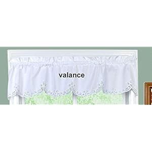 Amazon Com Huierlai Battenburg Lace Kitchen Curtain Valance Swags