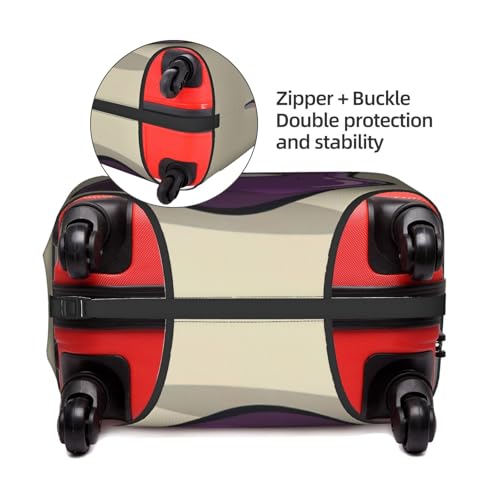 Cartoon Eggplant Print Suitcase Protector Dust-Proof Case Men Women Travel Fits 18-32 Inch Luggage4