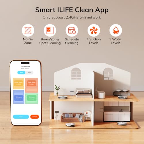 Image of ILIFE A30 Pro Robot Vacuum and Mop,10000Pa Max Suction | 60 Days Self Emptying, LiDAR Navigation, 150 Min Max, App, Remote & Voice Control, Ideal for Hard Floors, Carpet & Pet Hair