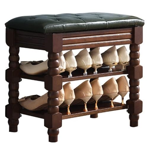 Banc à chaussures en bois avec siège d'entrée meuble durable et élégant