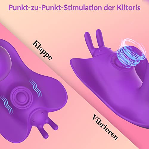 Butterflies Vibrator mit APP & Fernbedienung - ORSLUM Bonnie, Vibrator Ferngesteuert mit Klappe & Vibrationsbewegung, Klitoris Stimulator für Sie, Leise & Unterwegs, Sex Spielzeug für die Frau – Bild 5