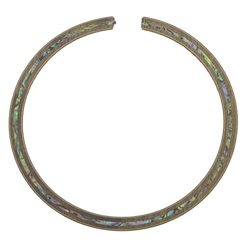 KAISH Acoustic Guitar Soundhole Sapelli Rosette Full Abalone Shell Inlay 110 * 8 * 0.8mm
