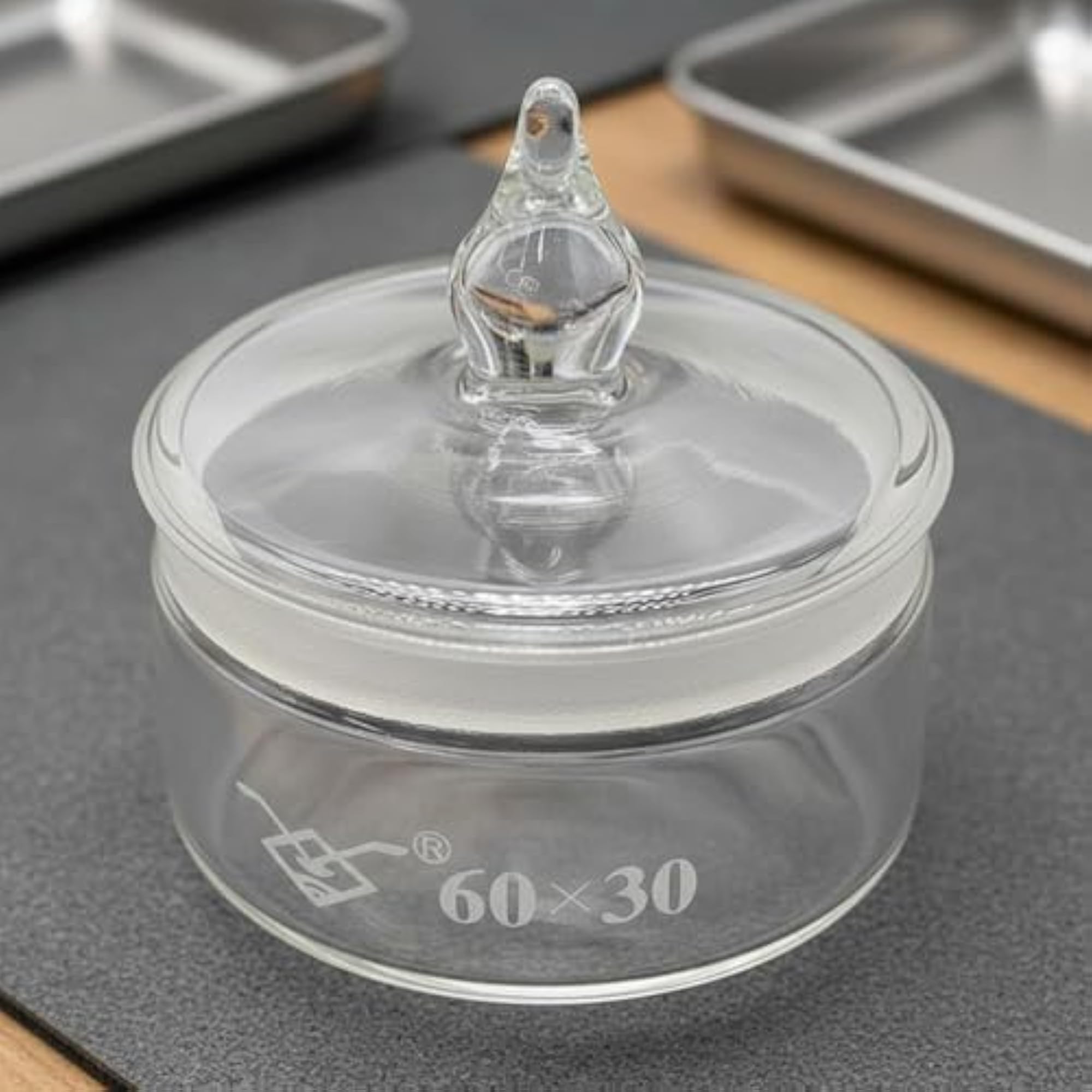 PEXORVA® Transparent Glass Cleaning Jar with Mesh Sieve