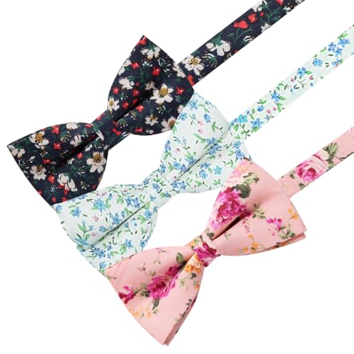 Image of AUSKY 8 PACKS Elegant Adjustable Pre-tied Bow Ties for Men Boys (1&4&5&6&8 Pack for option)