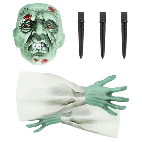 Esqueleto de patio | Decoraciones de cementerio de Halloween - Diseño realista de calavera para , patio, jardín, casa embrujada, valla de puerta delantera