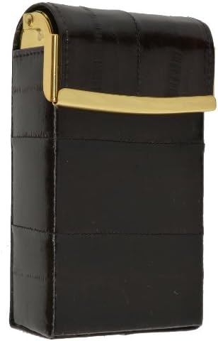 Eel Skin Genuine Leather Sliding Cigarette Case Wallet