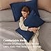 Bedsure Queen Pillow Cases Set of 2 - Navy Blue Microfiber Pillowcase 2 Pack, Super Soft and Cozy Double Brushed Pillow Case Covers with Envelope Closure, Fade and Stain Resistant, 20x30 Inches