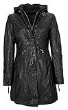 Gipsy Ledermantel GWMarsha NSLV mit Abnehmbarer Kapuze Damen Größe Medium