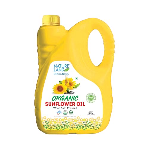 Image of Natureland Organics Sunflower Oil Jar, 5 L & Whole Peanuts / Groundnuts 500 Gm - Organic Peanuts