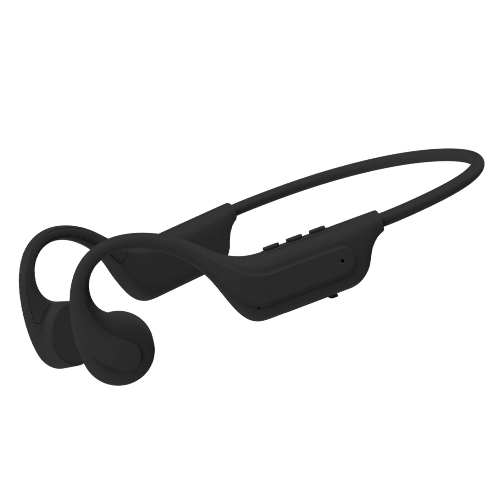 Bone Conduction Open Ear Headphones Bluetooth 6.0-10H Playtime Wireless Headset with Mic,IP65 Sweatproof Sport Earphones for Workout,Hiking,Running - Black