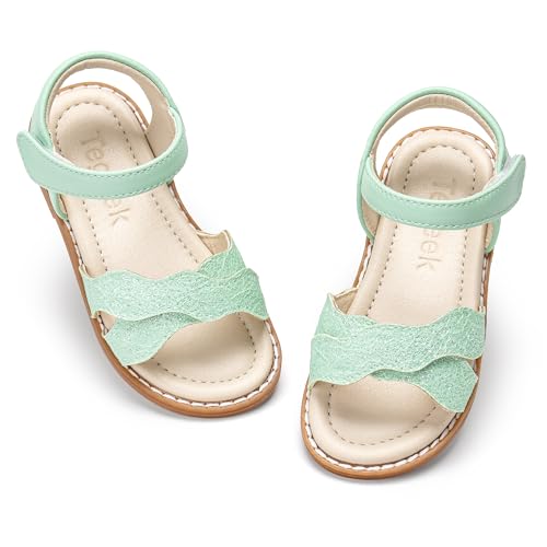 Image of Girls Dress Sandals Comfy Hook and Loop Summer Shoes for Toddlers