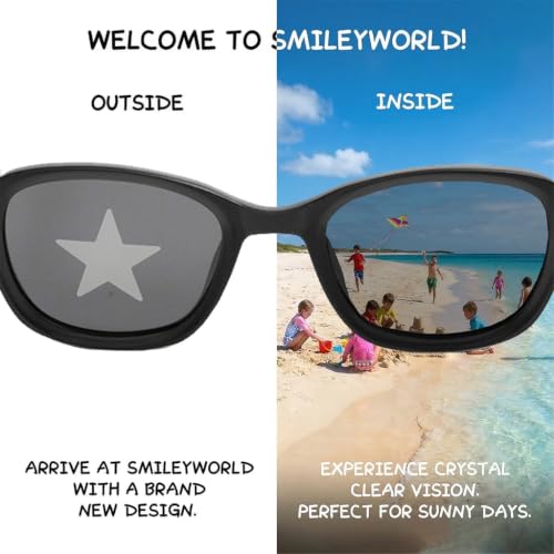 Image of SMILEYWORLD Kids Sunglasses Polarized UV400 Protection for Boys Girls Flexible Unbreakable Lightweight Shatter-Resistant