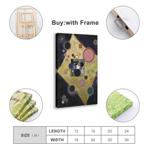 Impression sur toile Wassily Kandinsky Bauhaus tableau abstrait 40x61 cm