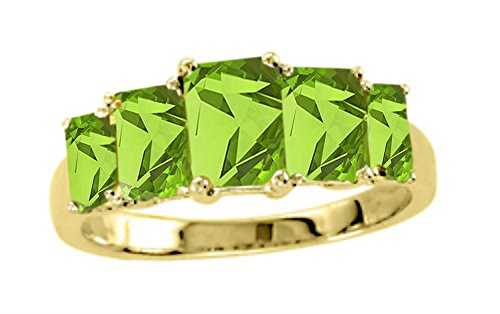 Peridot anillo 14 K oro amarillo o 14 K oro blanco Peridot anillo 14 K oro amarillo o 14 K oro blanco