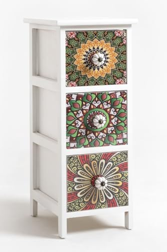 Regalos Miguel - Muebles Auxiliares - Cajonera Estrecha Mosaiko 3 Cajones