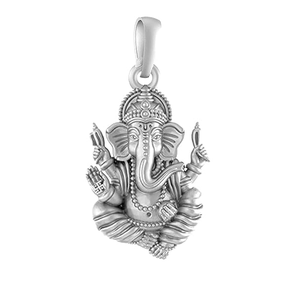 Pendentif Dieu Ganesh en argent, bijou spirituel quotidien pour homme