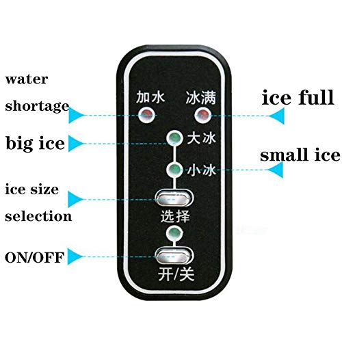 MHGD Eiswürfelmaschine Arbeitsplatte, Elektrischer Eiswürfelbereiter mit Schaufelkorb, 9 Eiswürfel bereit in 6 13… – Bild 7