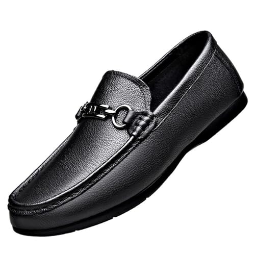 Men's Party Shoes Faux Leather Business Tuxedo Round Toe Casual Non Slip Low Top Block Heel Anti-Slip Dress Slip On