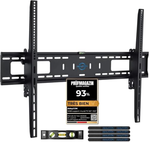 Support mural universel TV 75kg de haute résistance pour écran géant oled