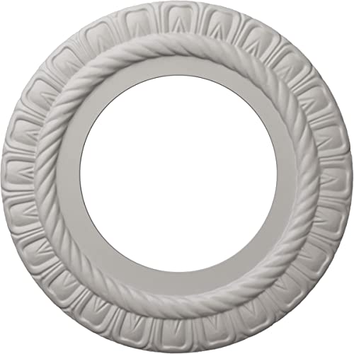 Image of Ekena Millwork Claremont Hand-Painted Ceiling Medallion, Ultra Pure White