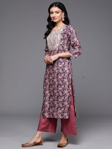 Image of INDO ERA Women's Viscose Blend Straight Fit Straight Kurta
