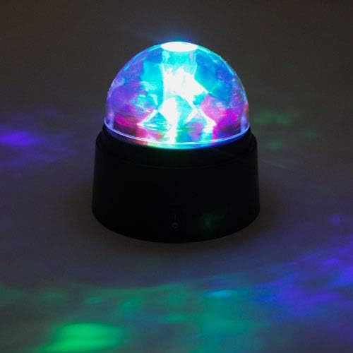 Colour Changing Spinning Disco Dome Mirror Ball Party Effect Battery