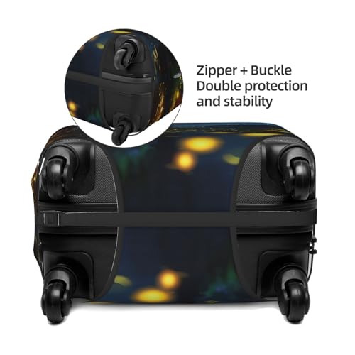Luggage Cover Protector Washable Stretch Suitcase Protector Fireflies Suitcase Cover Anti-Scratch Travel Baggage Covers Fits 18-32 Inch Luggage Protectors3