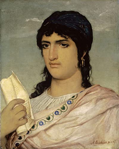 Impression d'affiches Sapho d'Arnold Böcklin | Toile portrait 60x90cm