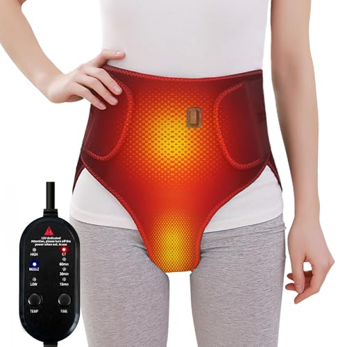 Almohadilla TéRmica Menstrual, Almohadilla Electrica, 3 Niveles Masaje Terapia Calor VibracióN, Parche Calentamiento Menstrual Mejorado, Alivia Eficazmente El Dolor Abdominal Y Los Calambres Menstrual