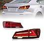 HCmotion Tail lights Assembly for 2006-2013 Lexus Sedan XE20/IS250/IS350/ISF, Tail Lamp With Start UP Animation LED DRL light & Sequential Turn Signal,Plug-and-play, LED Tail Lights Replacement