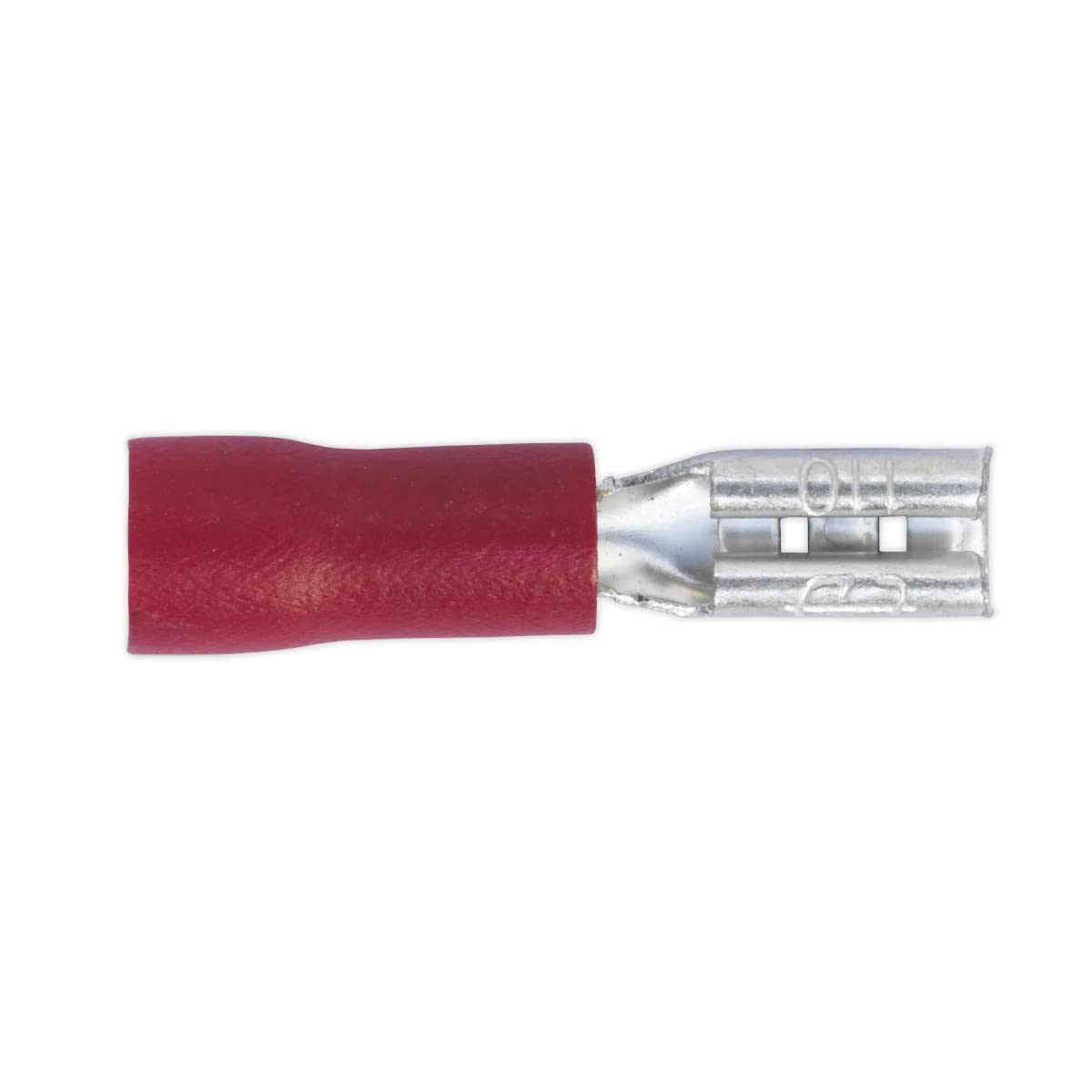 Sealey Push-On Terminal 2.8Mm Female Pack Of 100 Red