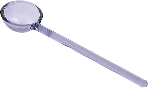 Cucharas de vidrio para mezclar café de cristal transparente, cucharas de color caramelo, cucharaditas de sal y azúcar, especias, helado, yogur,