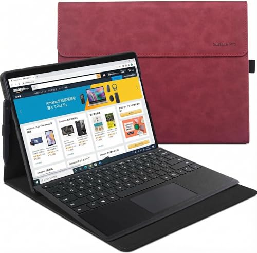 Surface Pro 8 �P�[�X �^�b�`�y���z���_�[�t �ϏՌ� ���^ �L�[�{�[�h���[�\ �X�^���h�@�\�t �r���e�[�W�� �T�[�t�F�C�X�v�� 8 �\�t�g�P�[�X ���ʕی� ������� , ���C�����b�h