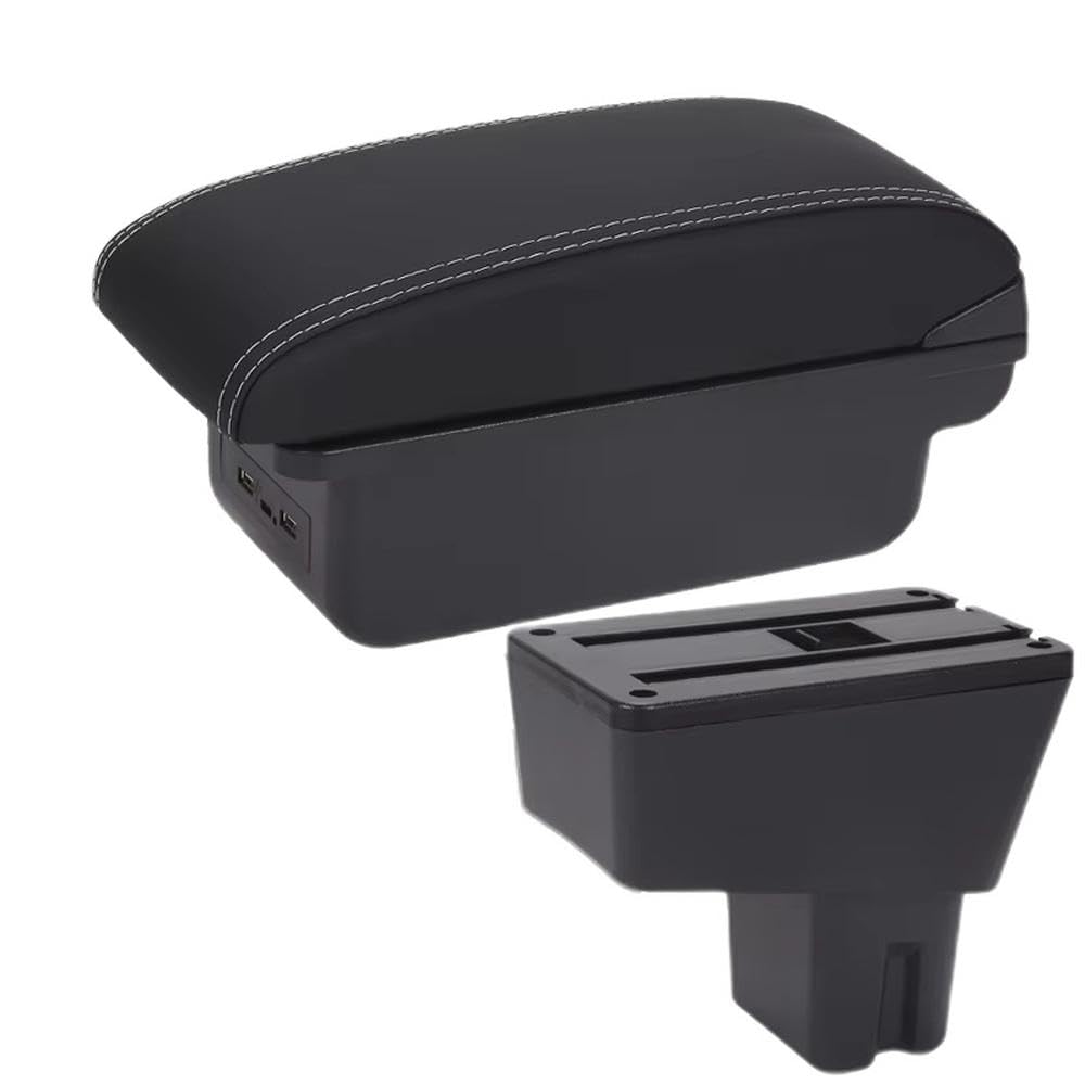 Sxqpocar B3 Black White 3Usb For Citroen C3 C4 2025 Car Armrest Box Center Console Storage Box Replacement Parts