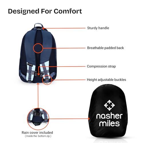 Image of Nasher Miles Polyester Backpack | Ideal for Preschool, Kindergarten, College, School, Office& Travel | Toddler, Girls, Boys, Men, Women