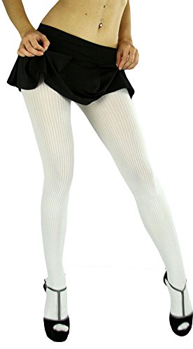 Image of ToBeInStyle Womens High Fashion Sheer Full Footed Vertical Stripe Tights