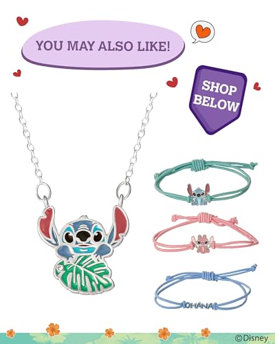 Disney Women’s Lilo and Stitch Hoop Earrings – Officially Licensed Jewelry Silver Flash-Plated Enamel and Crystal3