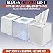 Acrylic Tissue Box Holder, Square Dispenser for Facial Tissues, Napkins, and Dryer Sheets. Perfect for Bathrooms, Desks, Countertops, Vanities, Bedrooms, and Nightstands (Square, Marble)