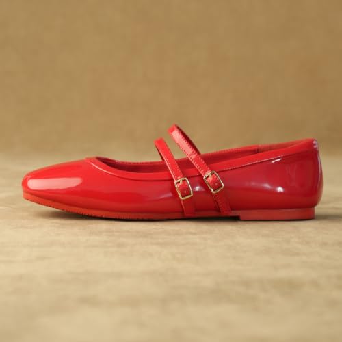 Image of Theater Bianca Mary Jane Shoes for Women with Double Buckle Straps, Bow Accent and Soft Cushioned Insole