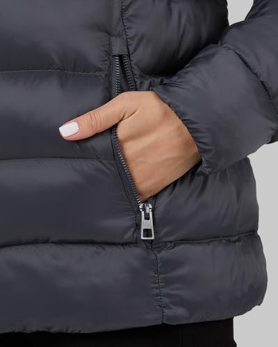 32 Degrees Heat Women's Lightweight Poly-Fill Packable Hooded Jacket | Layering | Semi-Fitted | Zippered Pockets3