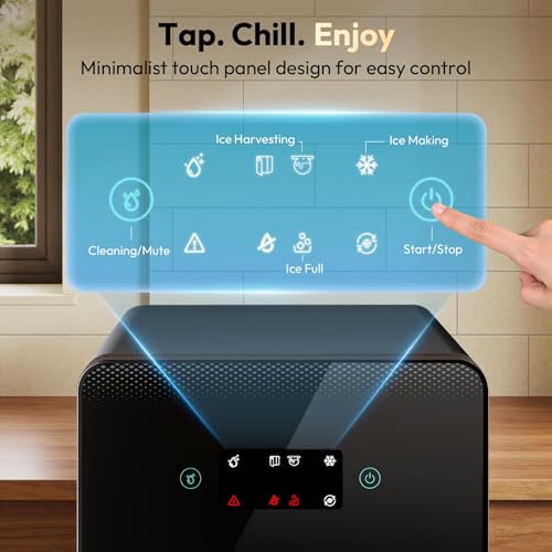 Image of 2'' Clear Ice Ball Maker - 4 Ice Spheres in 35min, 144 pcs /Day, Auto&Manual Fill, Fast Round Ice Machine with LCD Touch Panel, Self-Cleaning, Home & Bar Maker for Whiskey Bourborn Gift