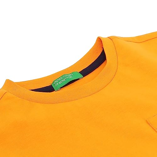Image of UNITED COLORS OF BENETTON Boy's Solid Crew Neck Regular Fit T-Shirt