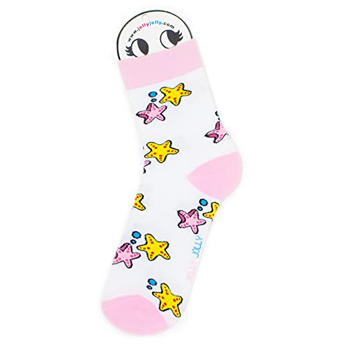 Jelly Jolly Unisex Socks - Starfish Socks - Gift Socks - Sizes UK: 2 to 10 - EU: 35 to 43, Multi