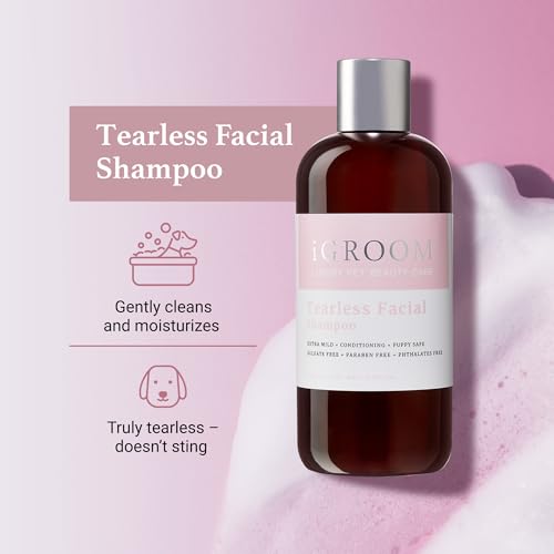 iGroom-Tearless-Facial-Dog-Shampoo-Luxury-Pet-Beauty-Care-Ultra-Mild-to-Eyes-Restore-Skins-Natural-Moisture-Made-in-USA-Gallon