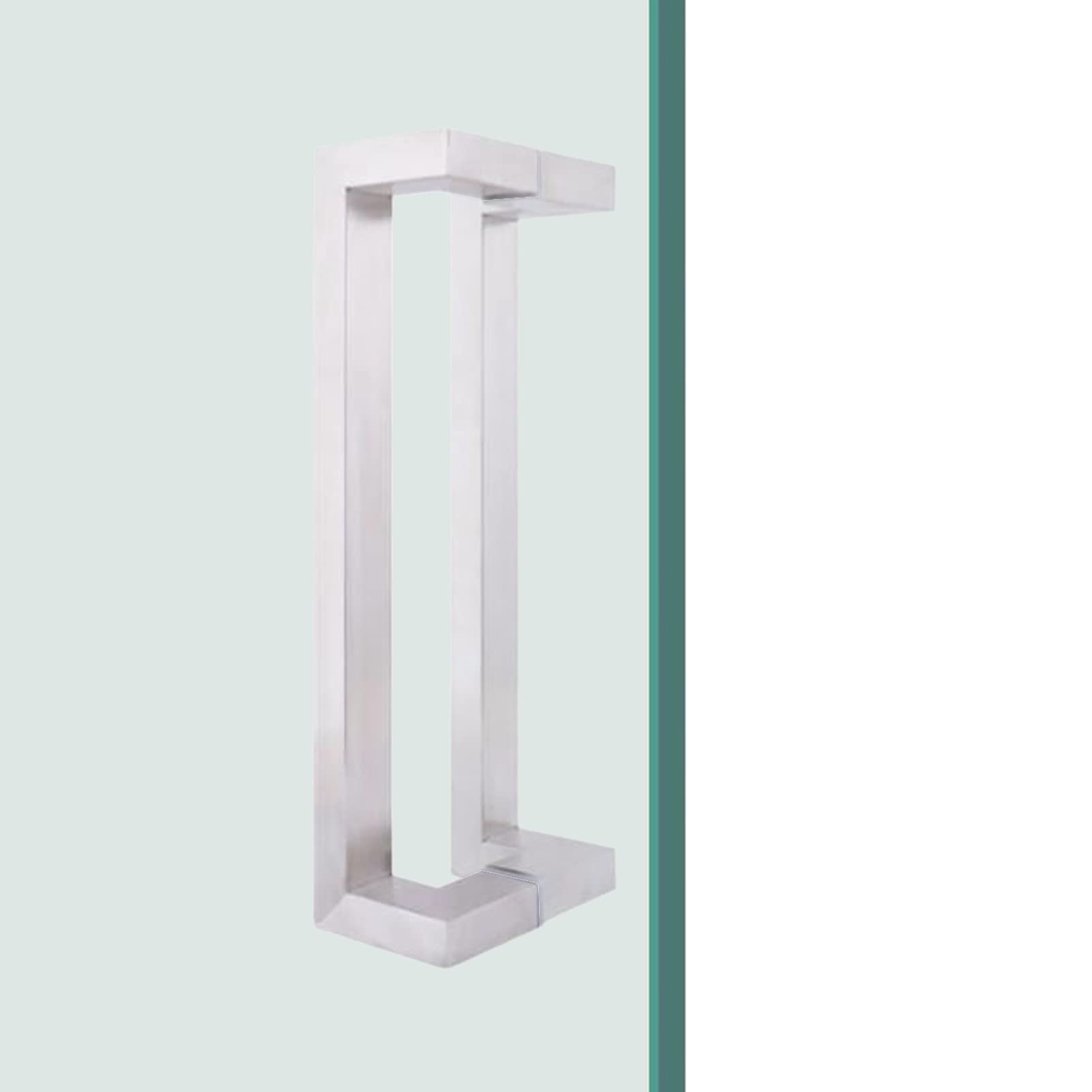 Maniglie per Porte in Vetro per Bagno e Cucina, Set di Maniglie Interne antiruggine con Superficie Liscia e Lucida, Lunghezza 60 cm, 80 cm, 100 cm, 120 cm, 150 cm (Colore: Argento,