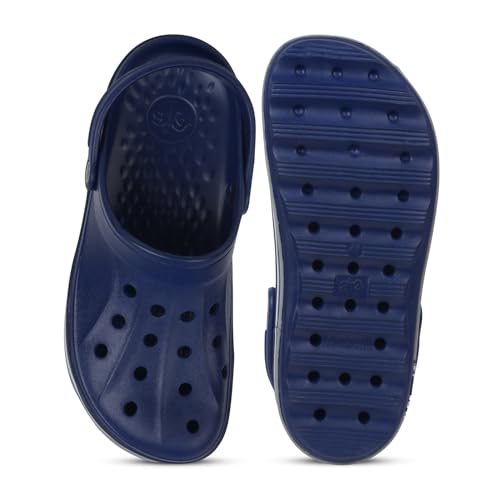 Image of Liberty A-HA LITEWALKNR Clogs for Men, Green & Navy Blue | Casual Slip-On Slingback Clog for Walking, Outdoor /Indoor Use | Solid Pattern, Fashionable Sandals with Lightweight Regular wear